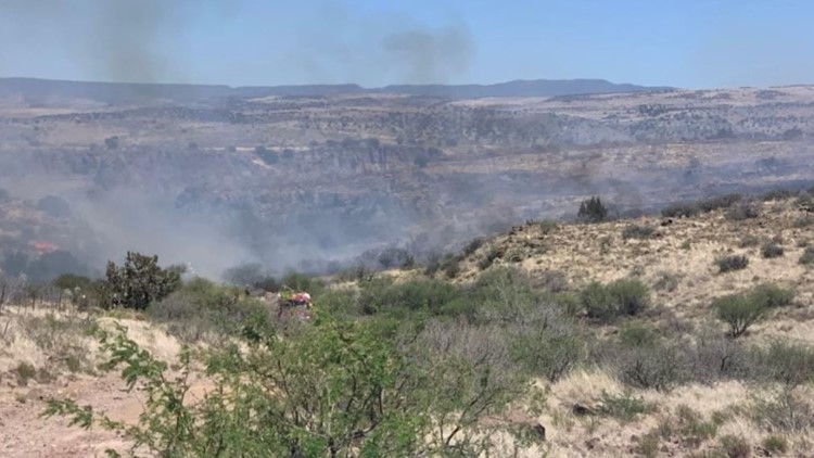 Arcosanti Fire burning north of Cordes Junction