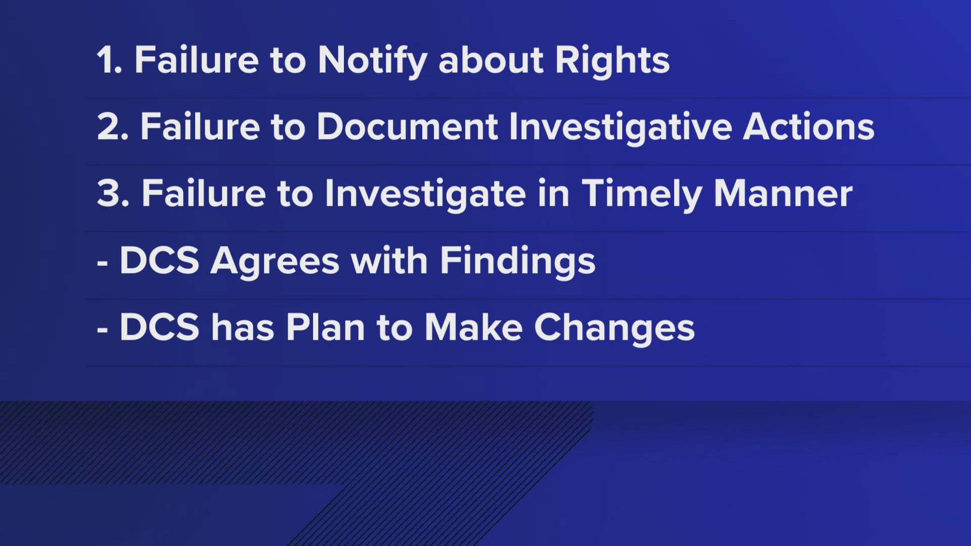The Arizona Auditor General released a special audit on the Arizona DCS, looking into investigations of noncriminal child abuse and neglect reports. 