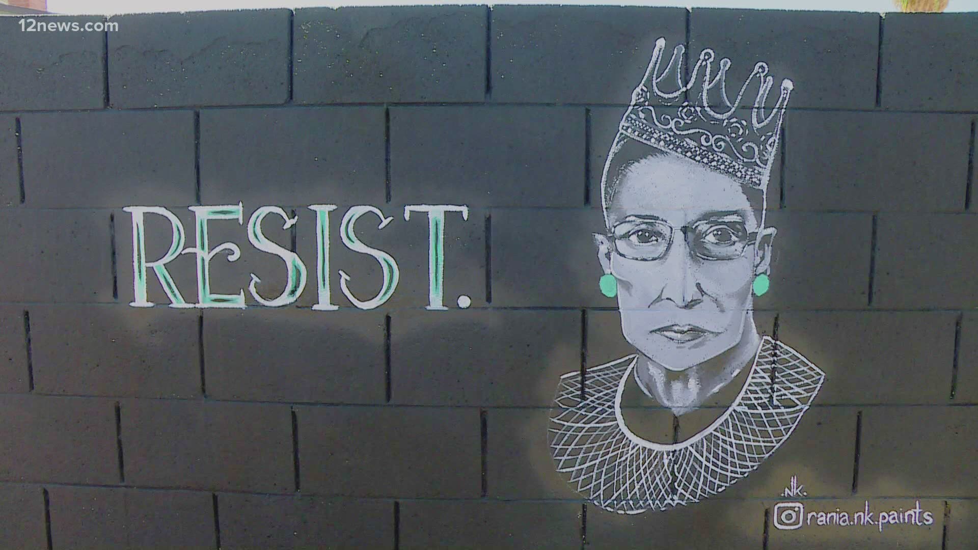 Here in the Valley, a local artist is honoring the legacy of Ruth Bader Ginsburg with a mural. It's meant to give people hope while remembering an American hero.