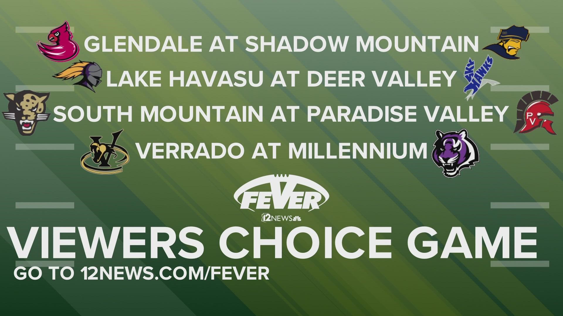 Go to 12news.com/Fever to vote for one of the games in this video to be the week 8 Viewers Choice Game!
