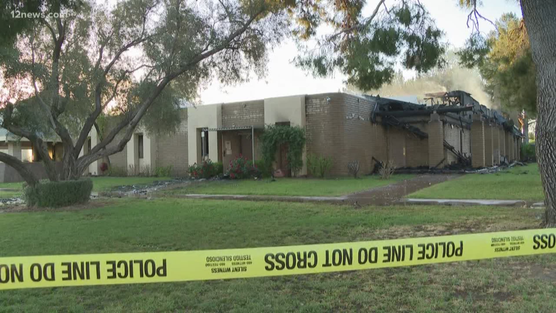 A large fire which burned overnight Wednesday destroyed the St. Joseph Catholic Church in north Phoenix.