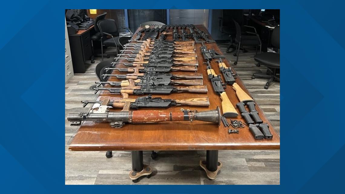 The 42-year-old woman was attempting to smuggle firearms, firearm parts and an RPG launcher tube across Arizona's southern border on April 12, the DOJ said.
