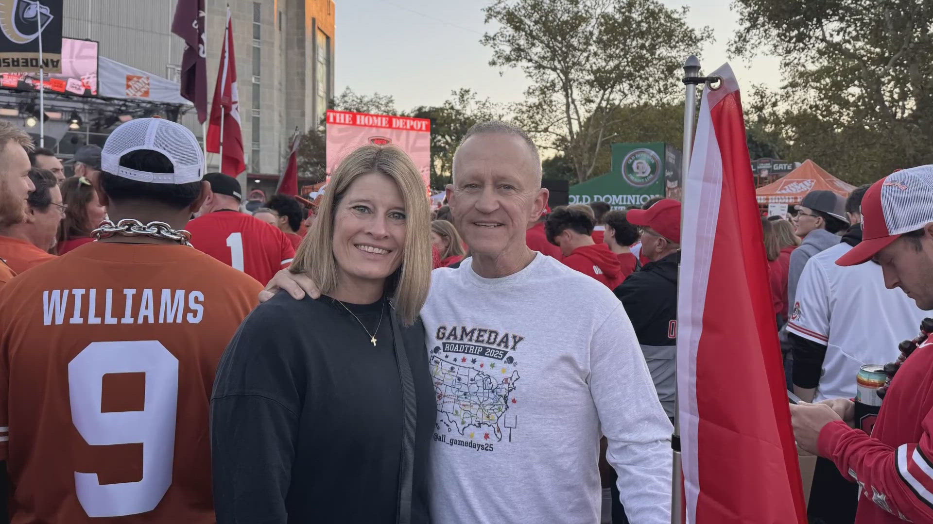 Cliff and Jennifer Vellucci are in the middle of a three-month-long road trip across America and it's all in the name of college football.