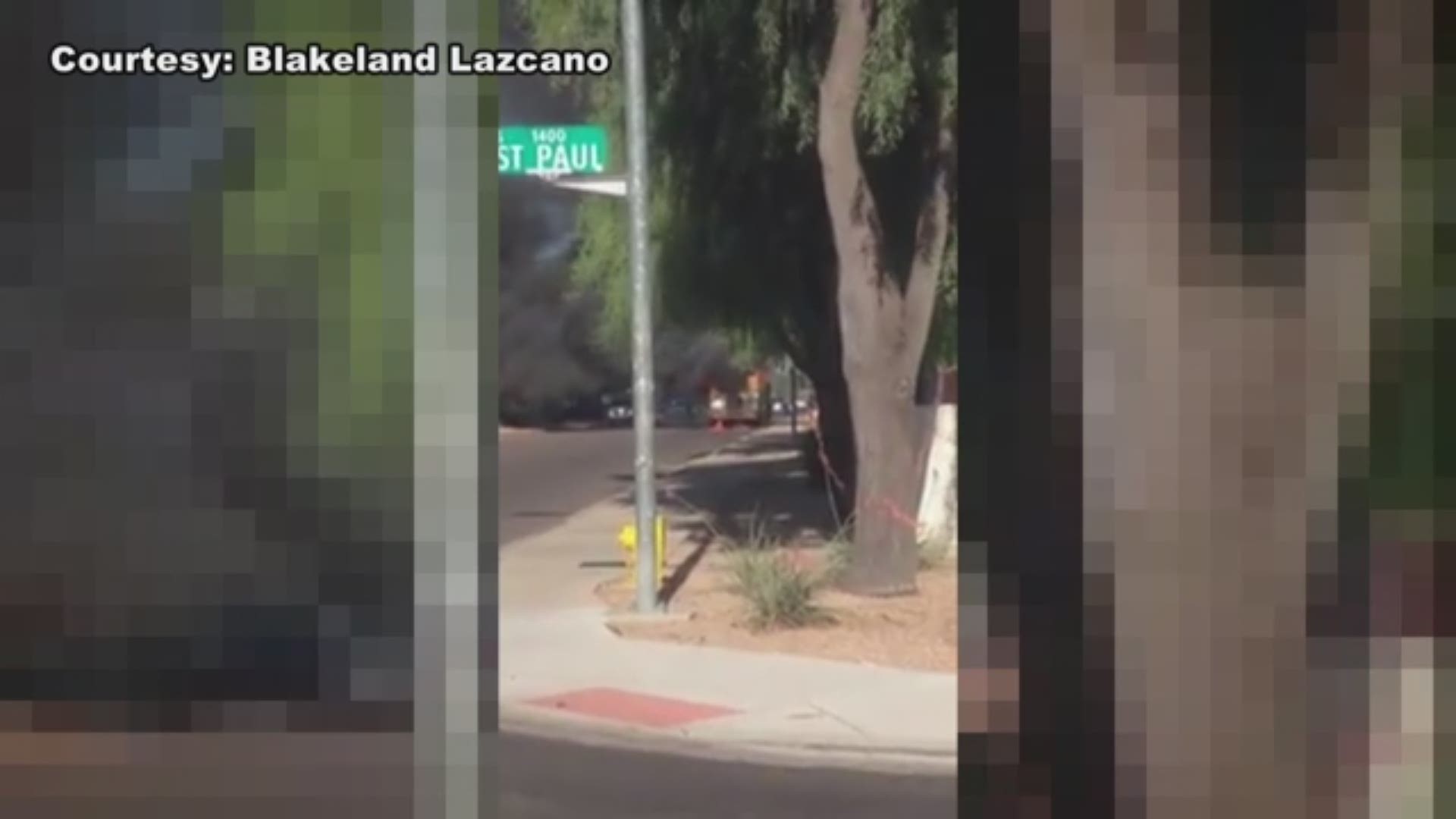 A school bus caught fire in Mesa after students got off.