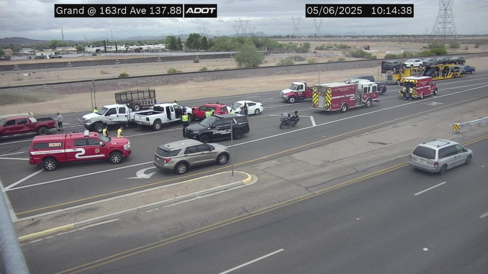 Crash closed parts of Grand Avenue in Surprise, lanes now open | 12news.com