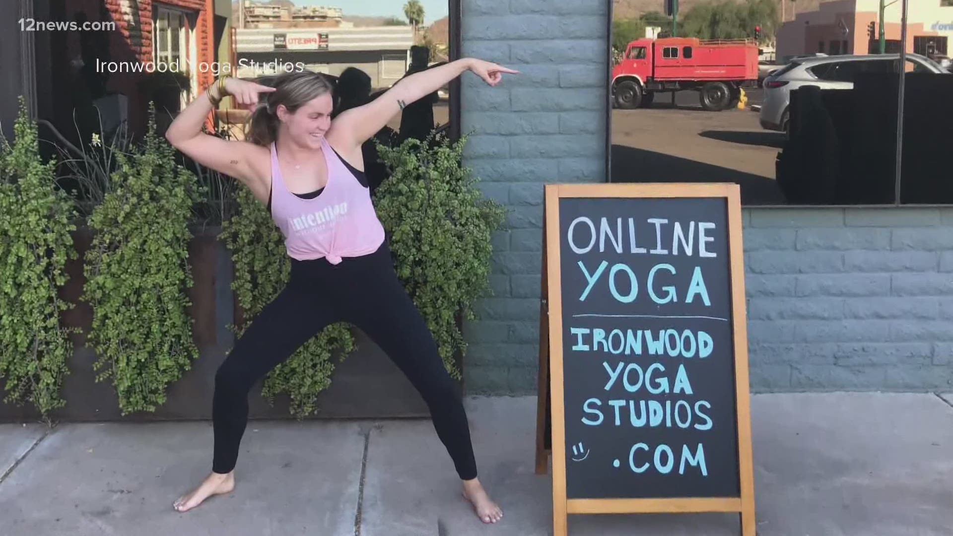 Gyms have been closed in Arizona for weeks now. But instead of shutting down Ironwood Yoga Studios owner Leah Bosworth wasted no time going digital.