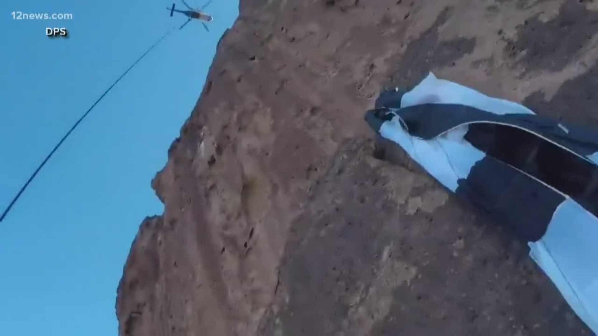 The Arizona Department of Public Safety had a close-up view of a mountainside rescue that happened last week.
