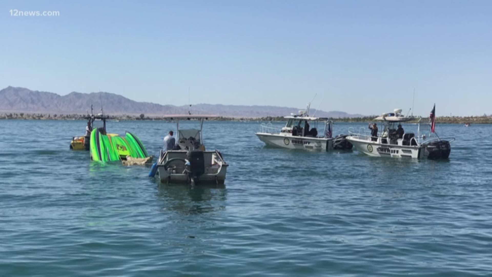Authorities say two men are dead and one woman is in critical condition after a boat crash on Lake Havasu Saturday.
