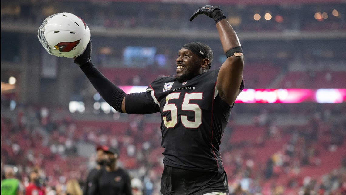 Arizona Cardinals linebacker Chandler Jones (55) runs a play