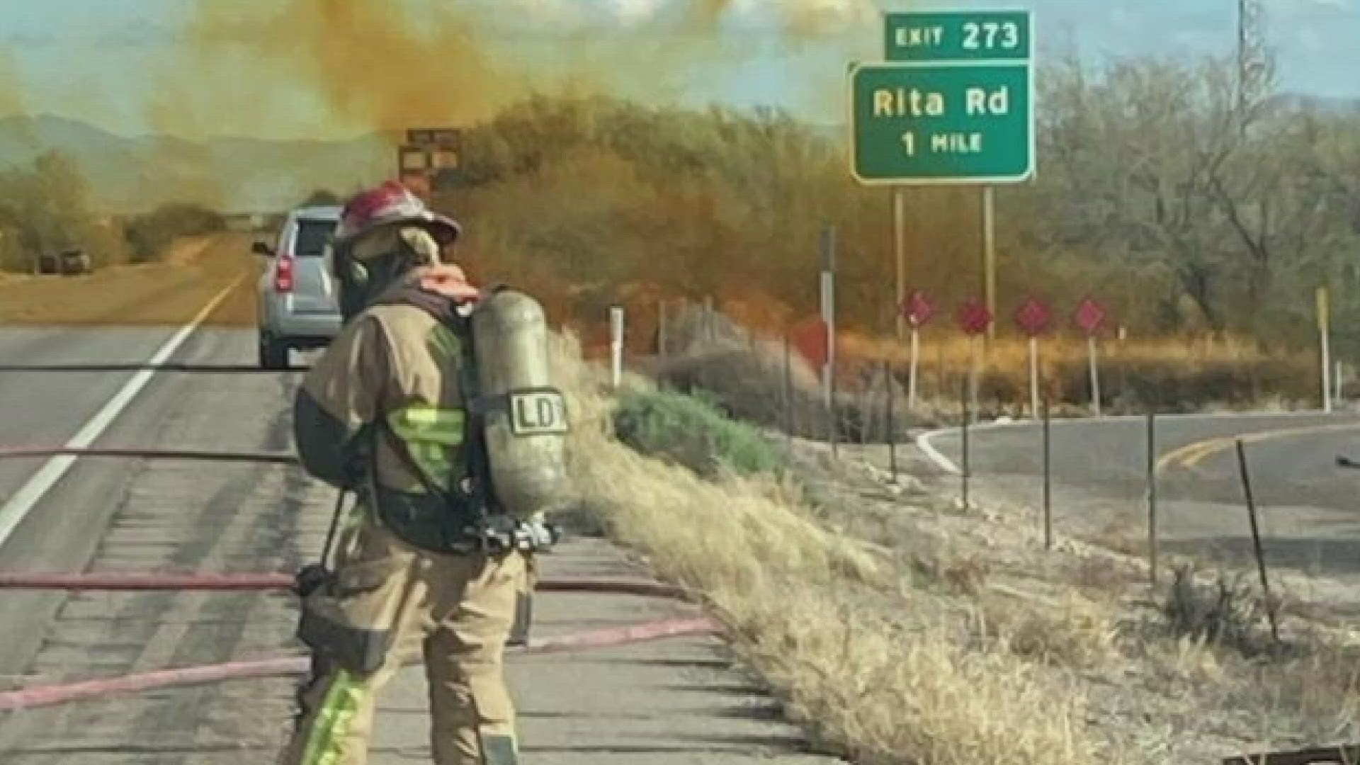 Hazmat crews are working to contain a situation on I-10 in Tucson.