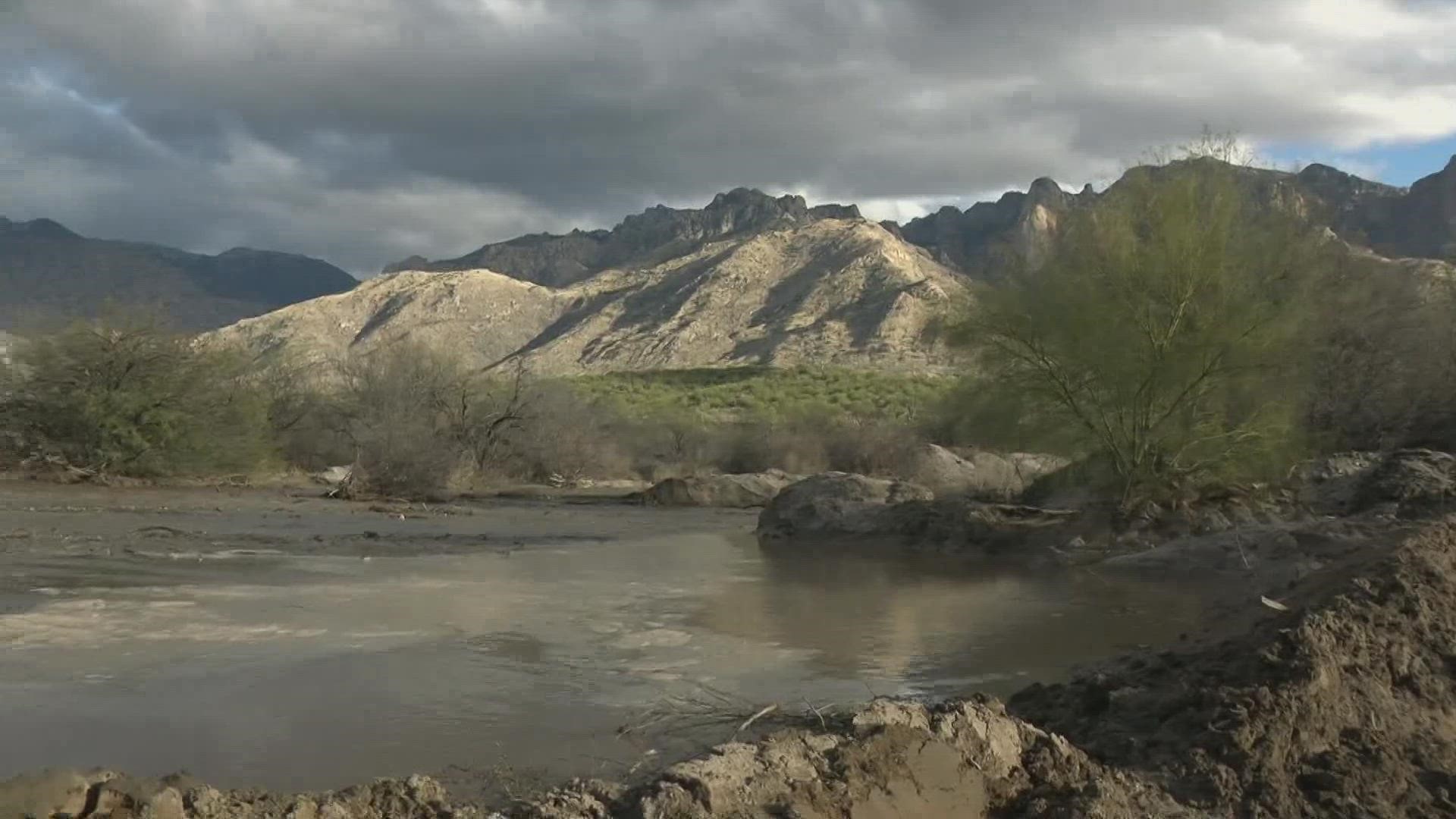 Authorities are trying to rescue around 300 campers who are stranded at a park near Tucson due to flooding from recent rain storms.