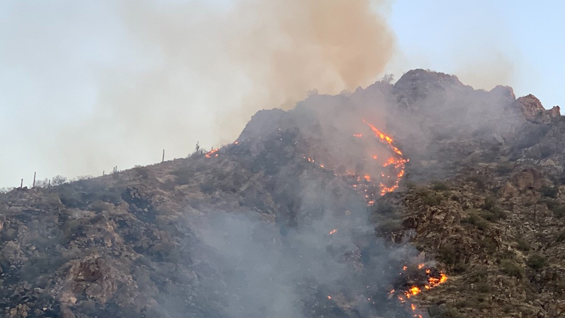 Firefighters working to control brush fire near White Tank Mountains ...