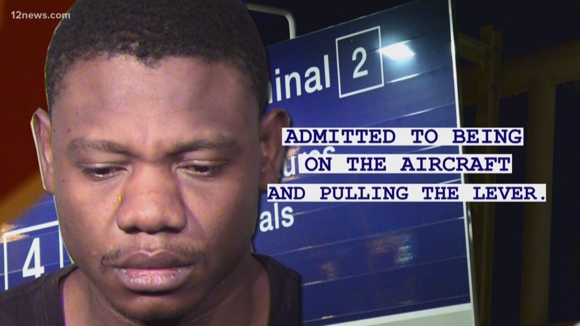 A man is facing multiple charges after police say he accessed a restricted area at Phoenix Sky Harbor Airport and activated a plane's emergency slide.