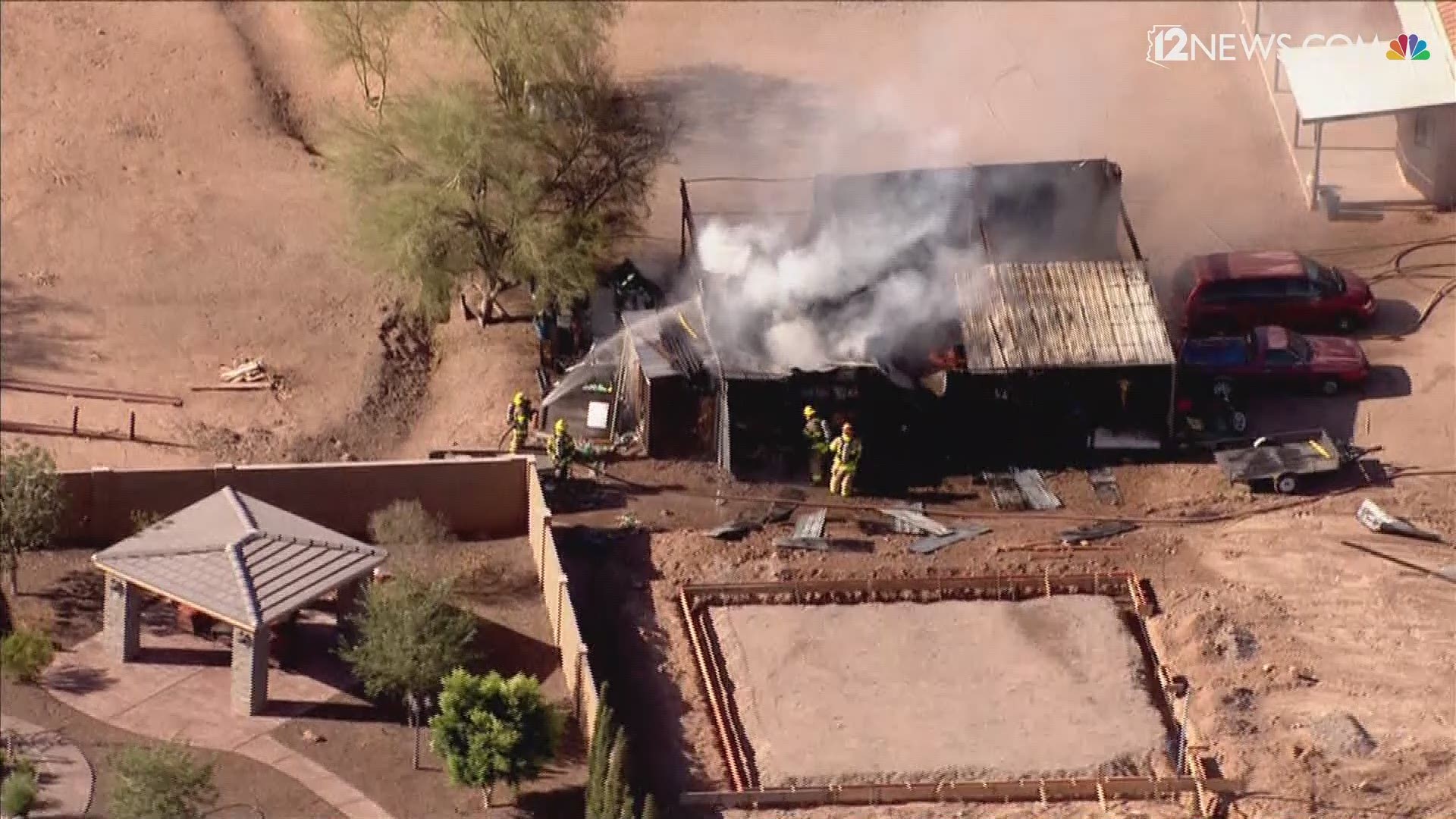 House fire on 107 Street in Mesa