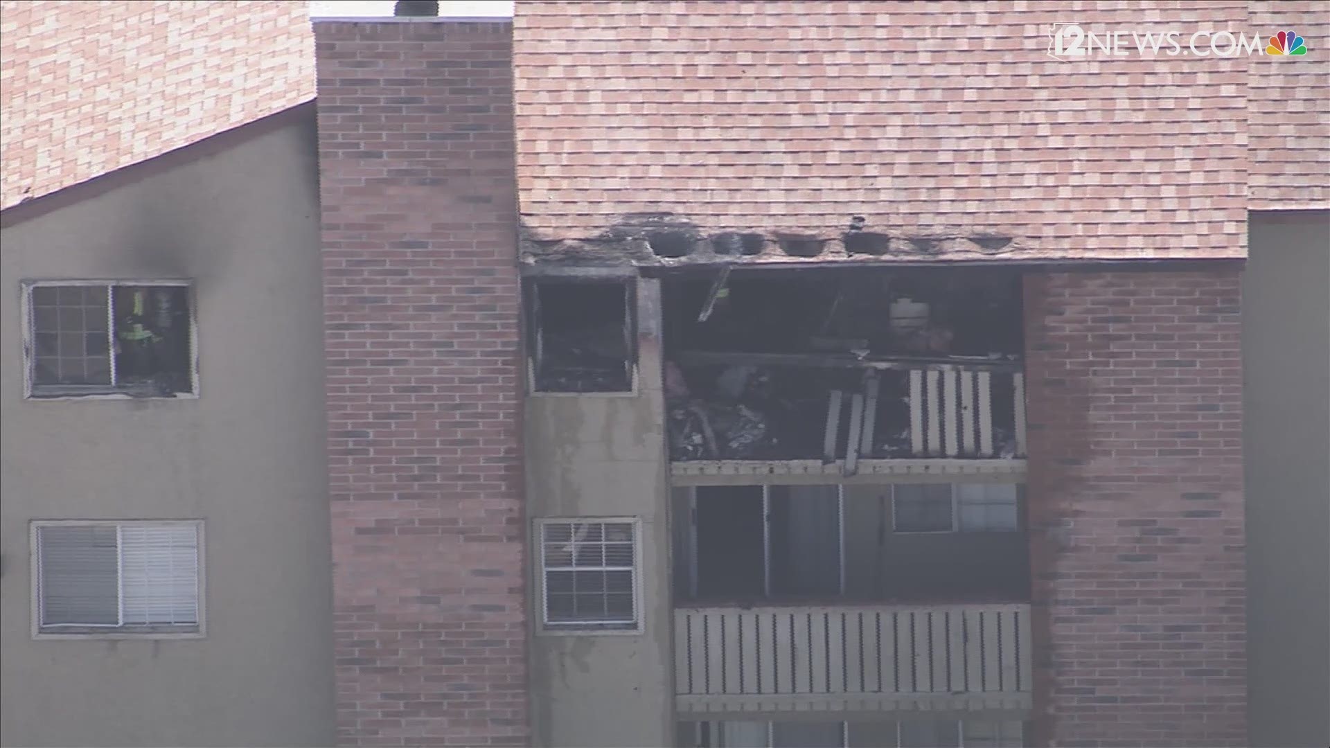 The Phoenix Fire Department said two children and one adult were taken to a local hospital with burn injuries after a fire broke out at an apartment on Friday.