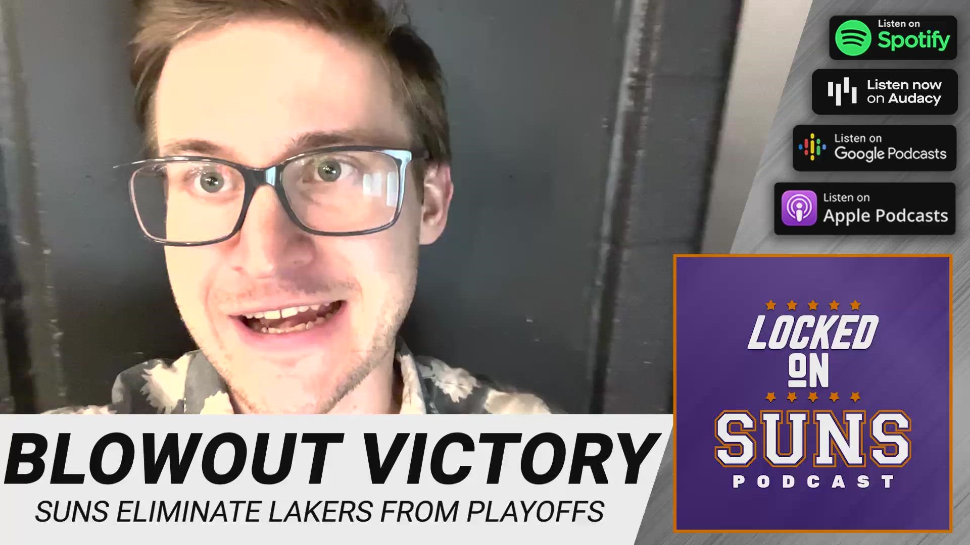 The Phoenix Suns won their franchise-record 63rd win over the Los Angeles Lakers Tuesday. The victory also eliminated the Lakers from playoff contention.