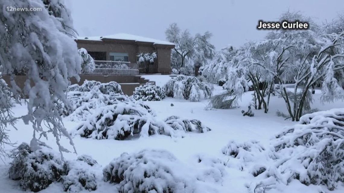 North Scottsdale residents woke up to snow-covered homes 