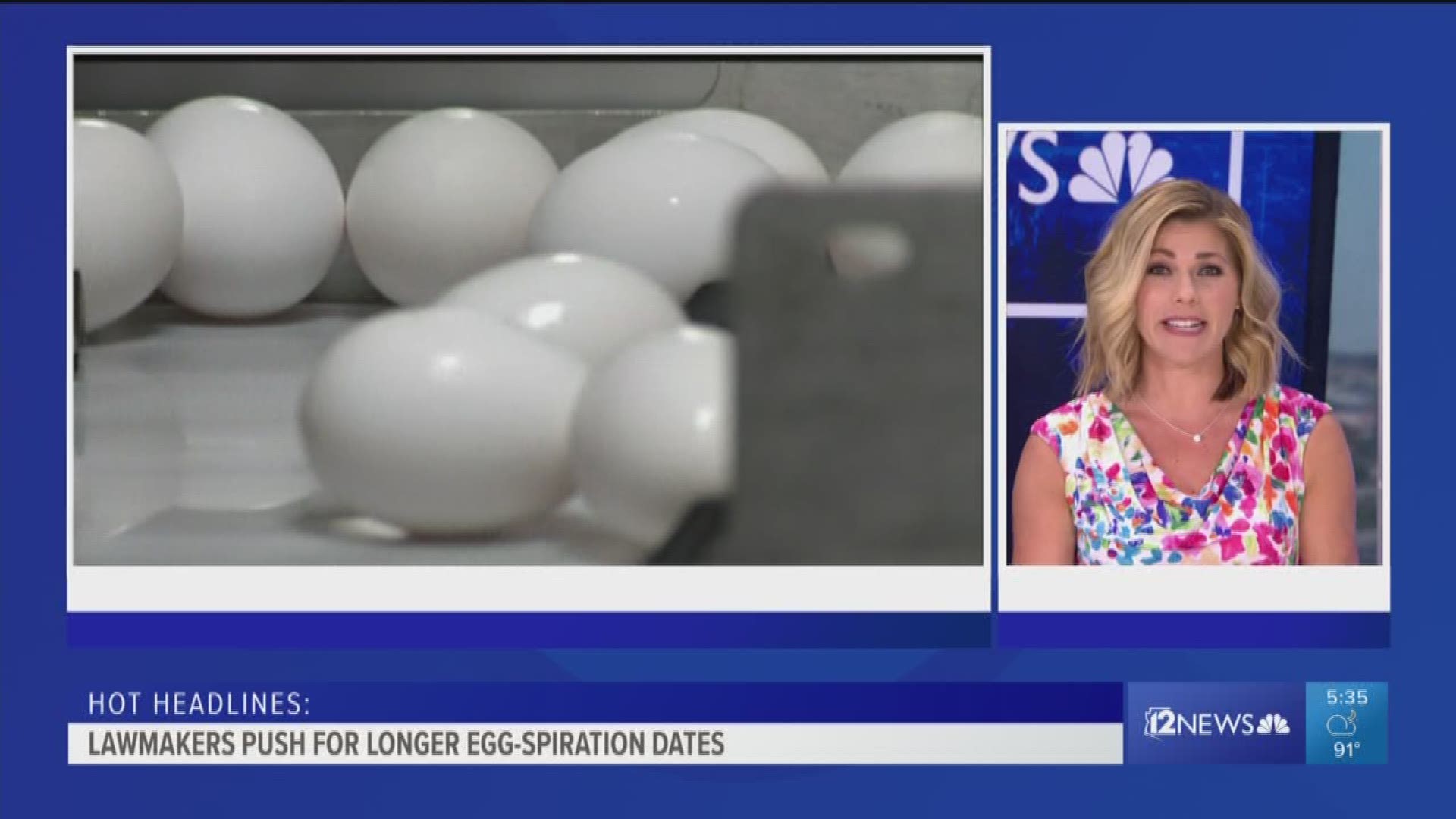 State lawmakers are considering a proposal to put a 45-day expiration date on Grade A eggs, clearing the way for a longer window of use than the current 24-day sell-by date.