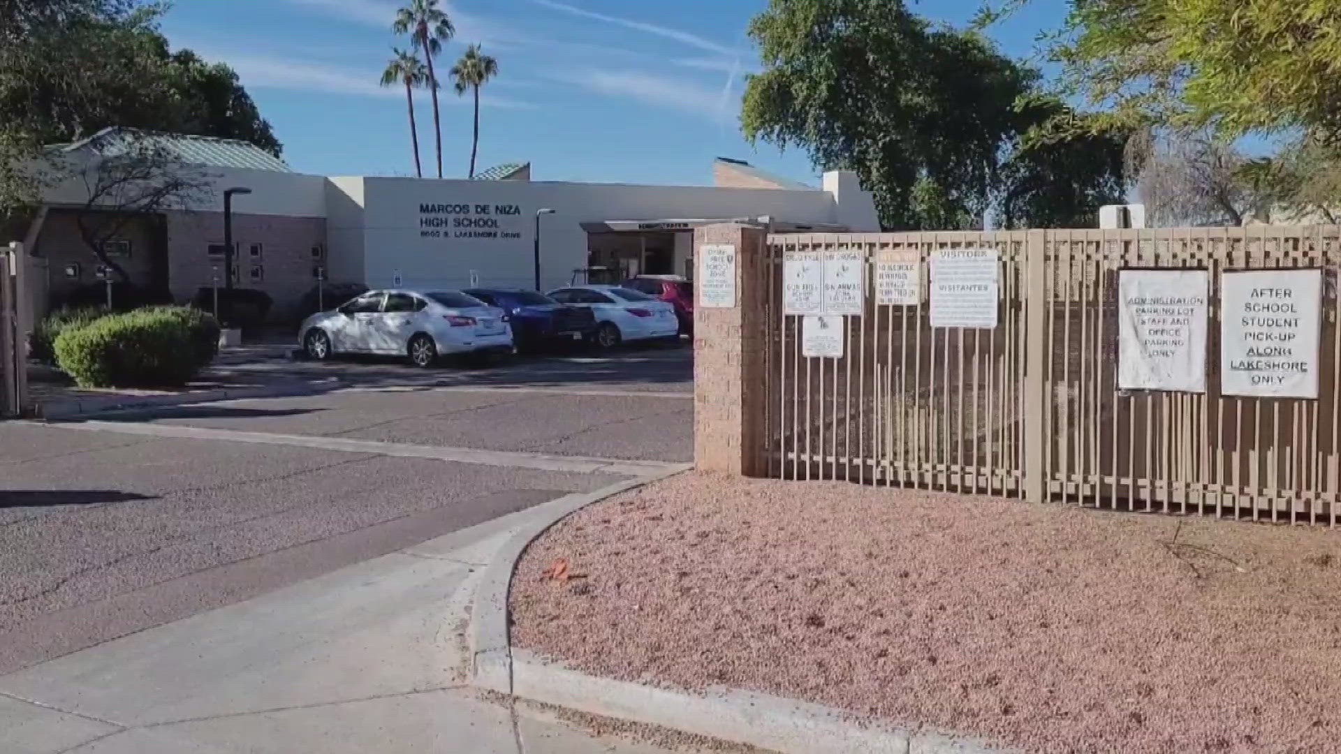 A 15-year-old student was arrested by Tempe police Tuesday morning for allegedly bringing a firearm onto the Marcos de Niza High School campus.