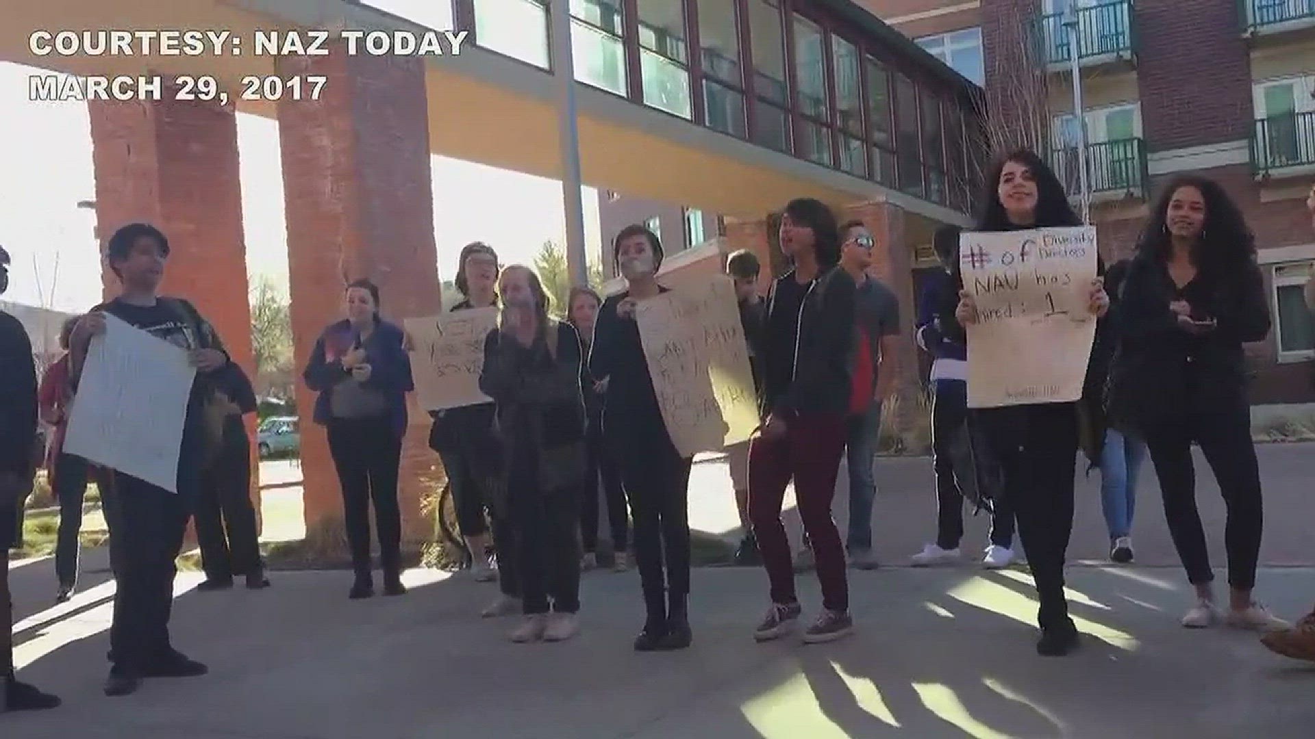 An uproar at NAU where students are demanding school officials take action in regards to hate speech and racism.