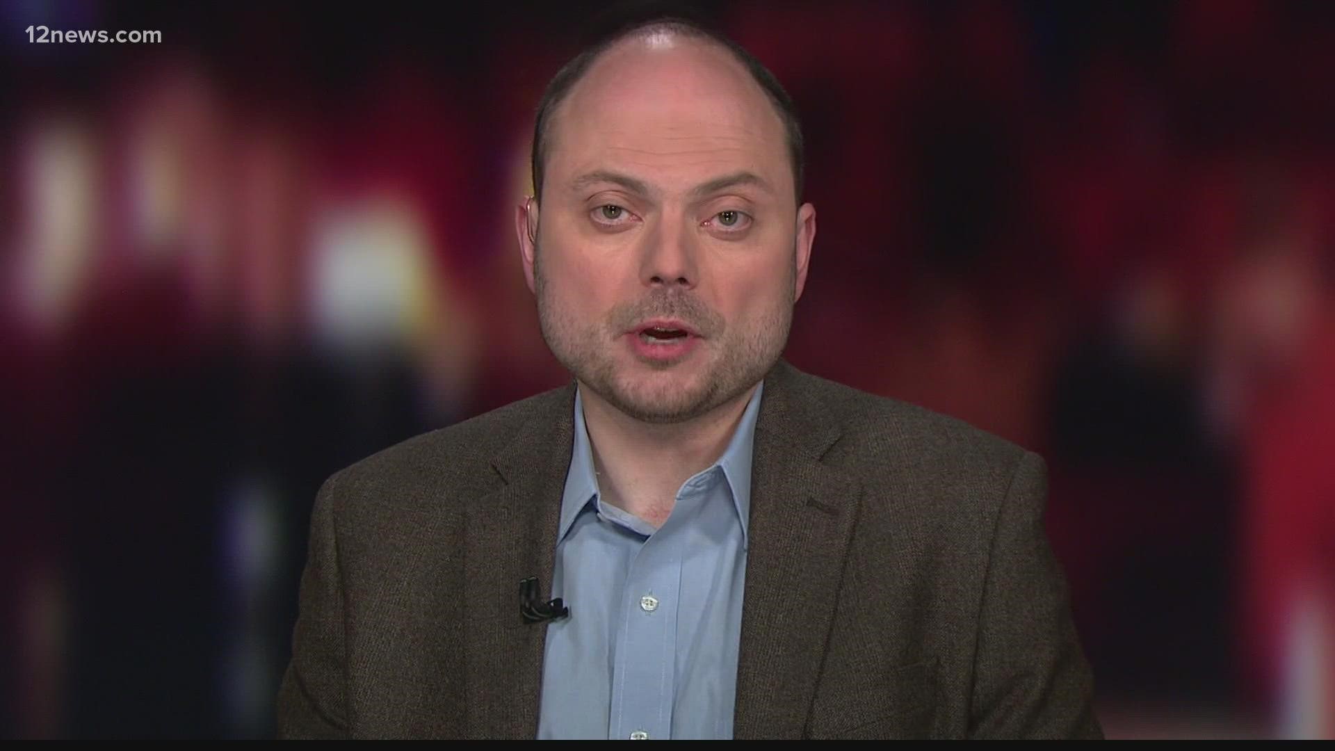 Vladimir Kara-Murza is accused of spreading "false information" at a House of Representatives event in March. He was also a pallbearer at Sen. John McCain's funeral.