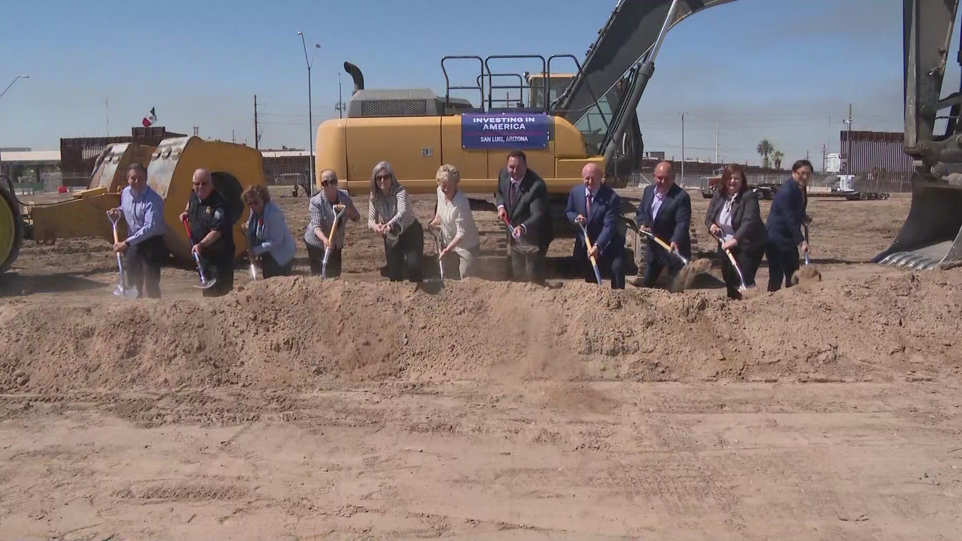 Tuesday’s groundbreaking ceremony was the start of a five-year construction project to expand the San Luis port of entry at the Arizona-Mexico border.