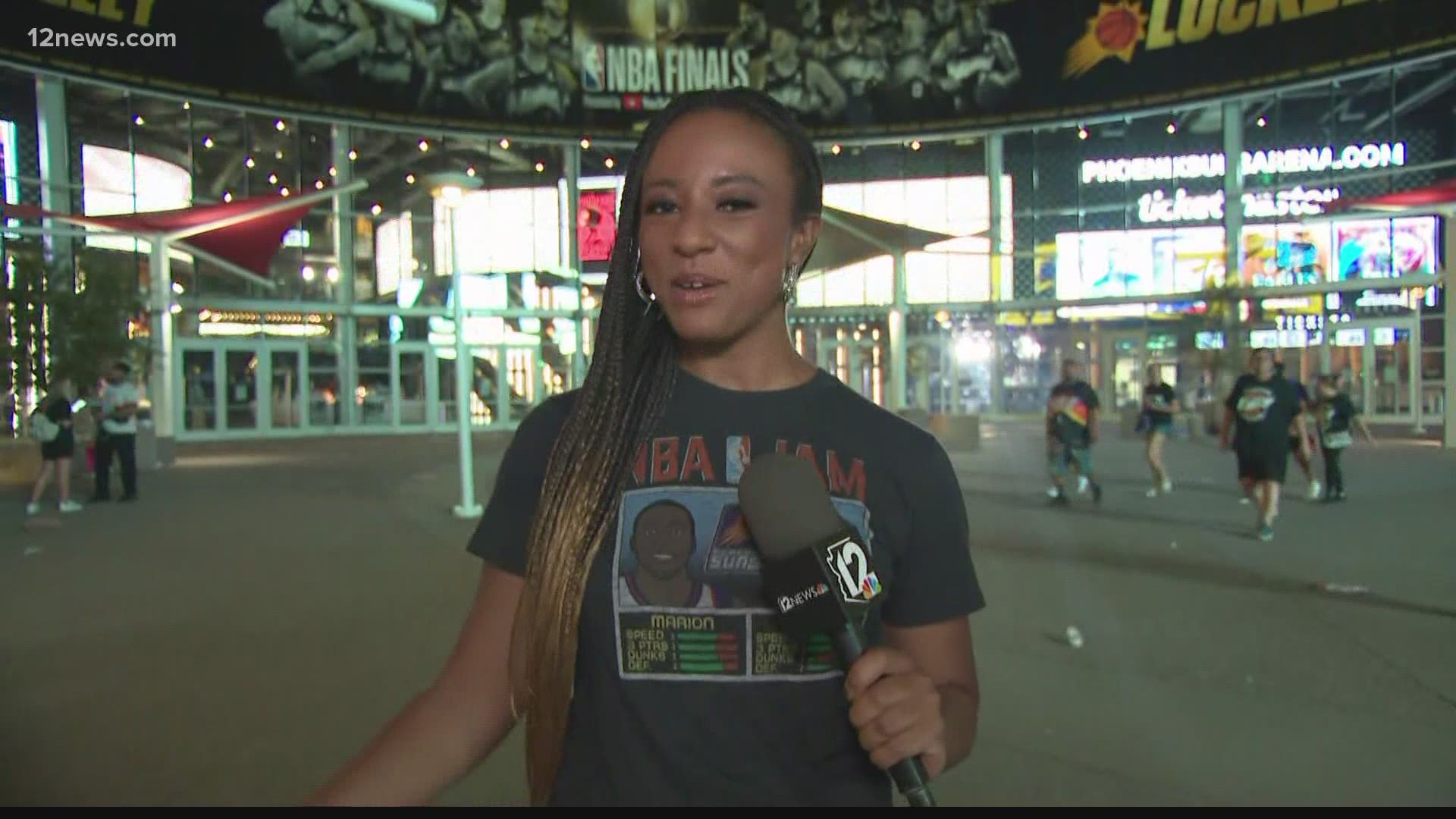 Phoenix Suns fans took to downtown and partied like it's 1993 after a huge Game 2 win in the NBA Finals. Lina Washington has the story.