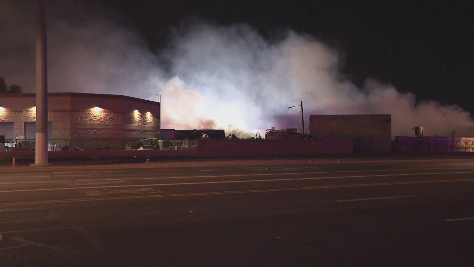 According to the fire department, crews were dispatched to the fire at 6:05 p.m. after a semi-truck and its trailer were reported to be on fire.