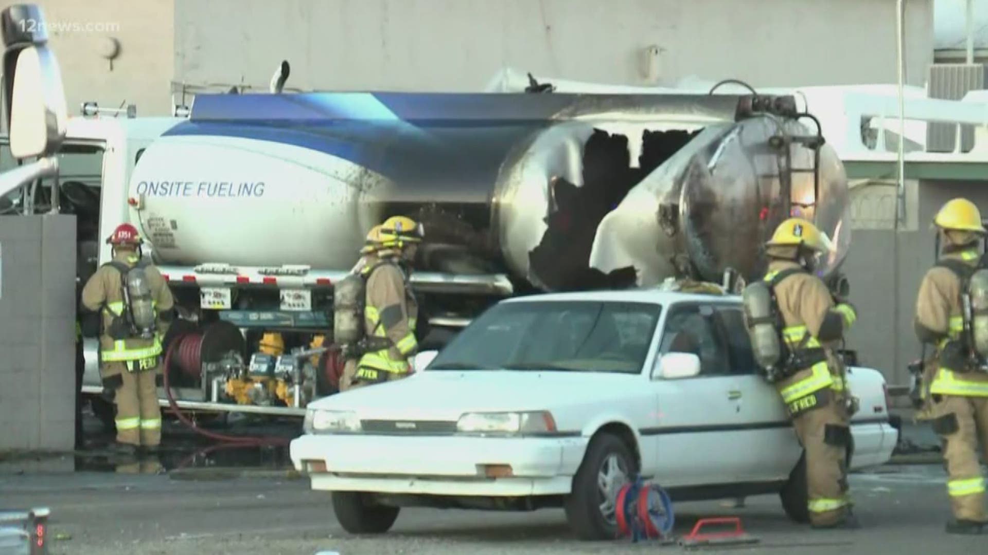 Man in critical condition after fuel truck explodes in Phoenix