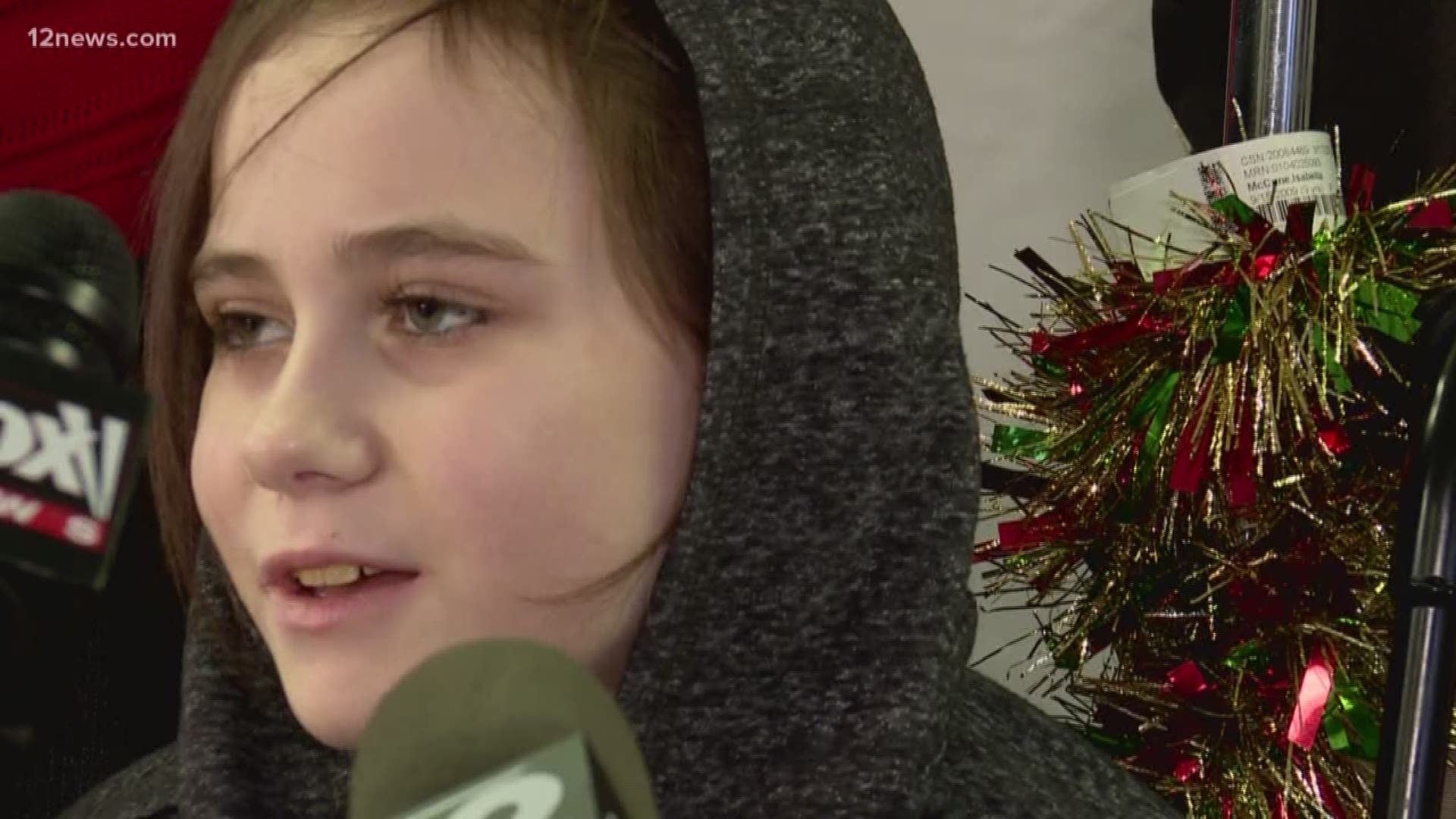 9-year-old Isabella McCune is finally going home for the holidays after nine months in the Arizona Burn Center. Today, Isabella thanked everyone who helped her on her journey to recovery.