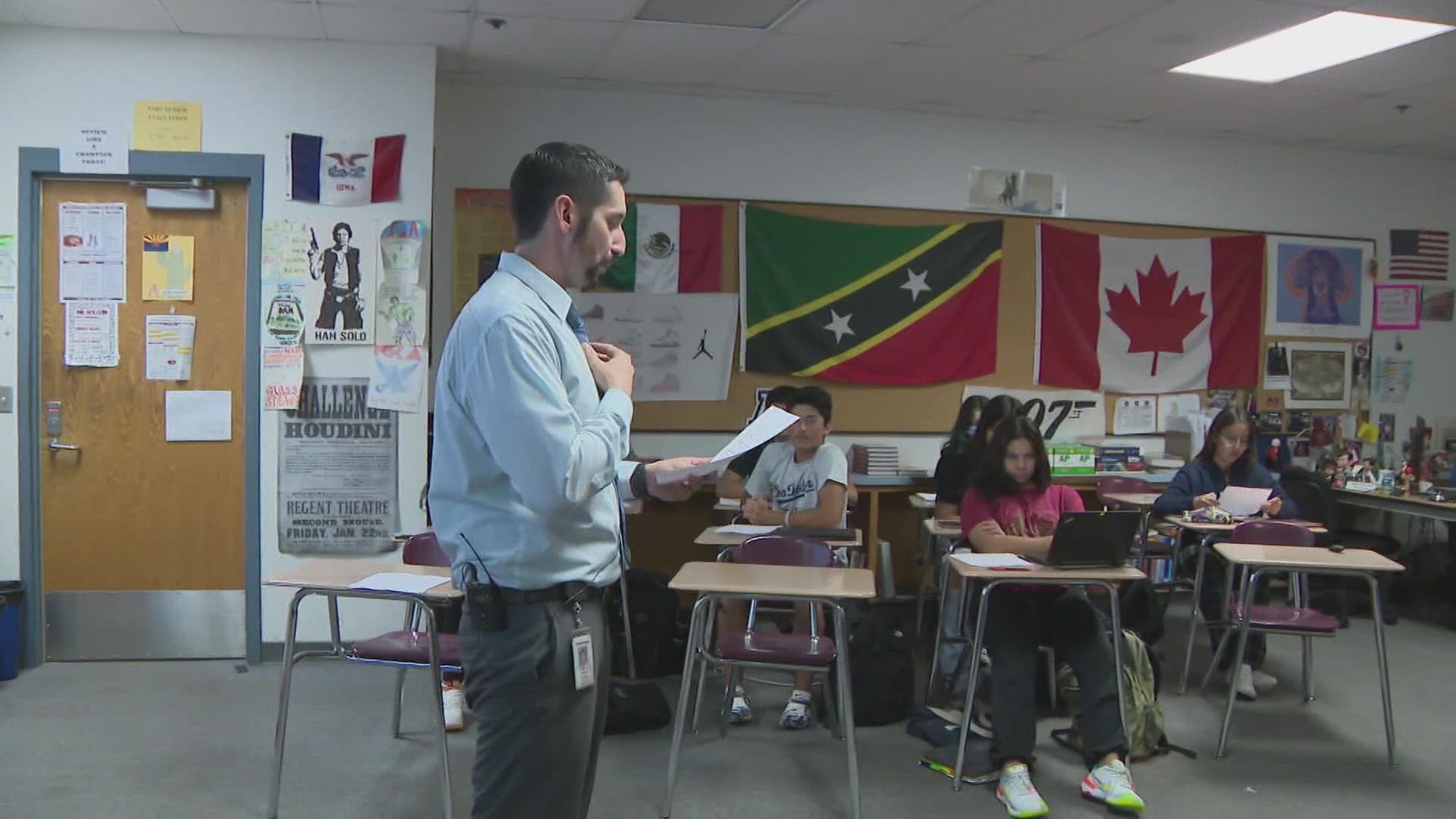 Sergio Holguin, a teacher at Mountain Pointe High School dedicated to teaching students to embrace their culture.