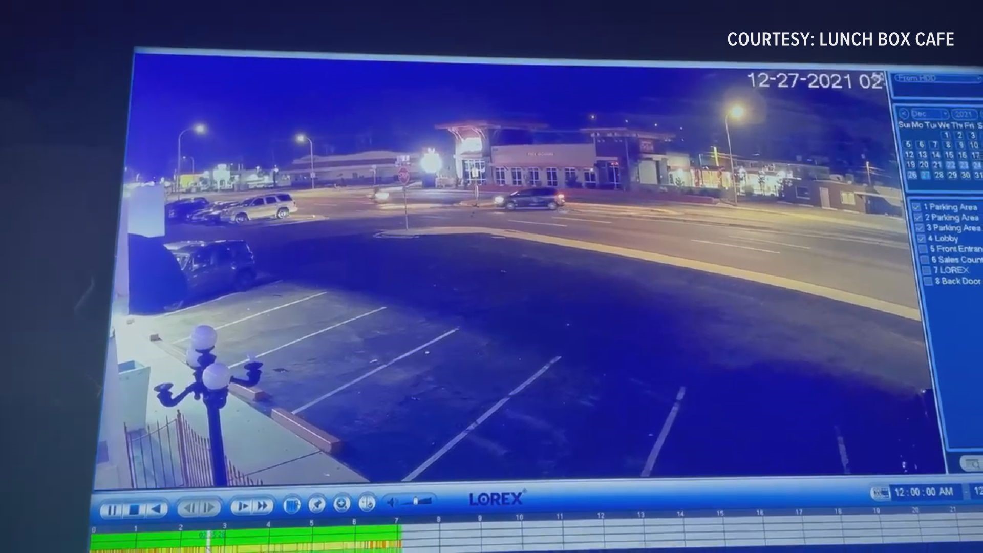 A Phoenix police officer was seriously injured after being in a hit-and-run in west Phoenix early Monday. Here's surveillance video from a business near the crash.
