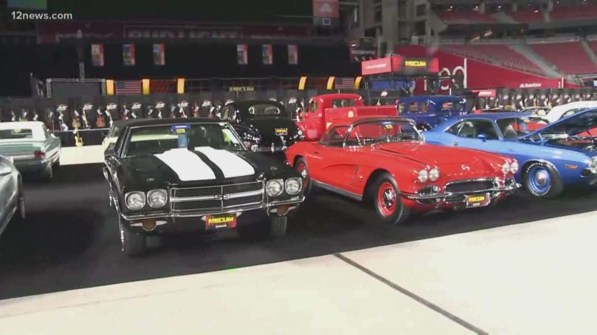 About 1,500 muscle cars, classics, Corvettes and hot rods are hitting the auction block for Mecum Glendale 2020. Team 12’s Trisha Hendricks is giving us a sneak peek