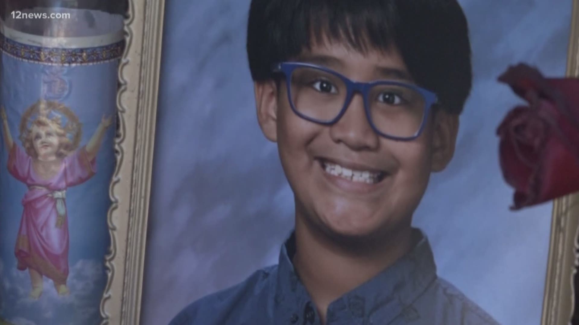 The 10-year-old boy killed after his quad crashed into a parked car was giving his friend a ride home, his parents say.
