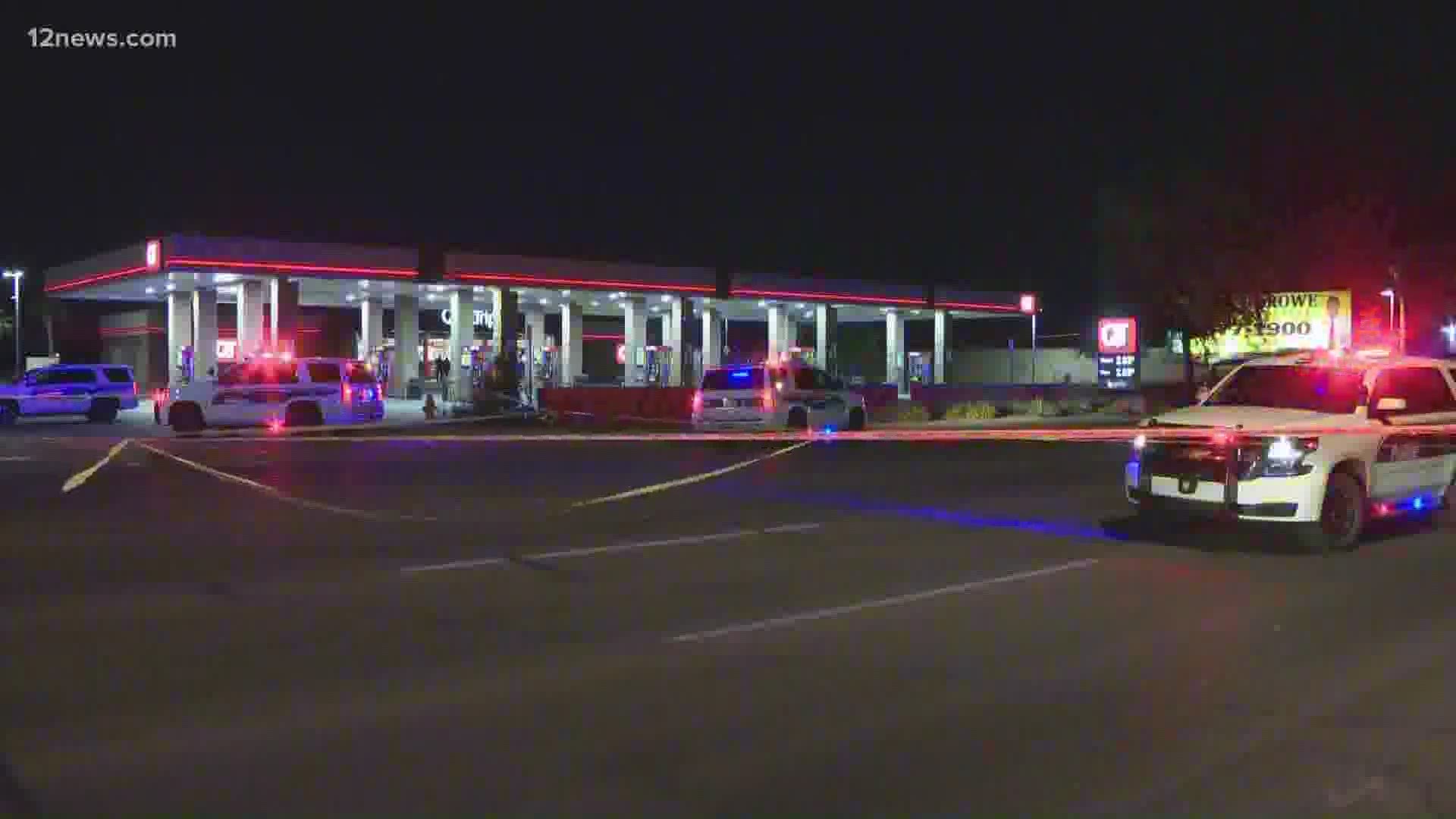 The Phoenix Police Department says the shooting happened behind a business near Glendale and 19th avenues.