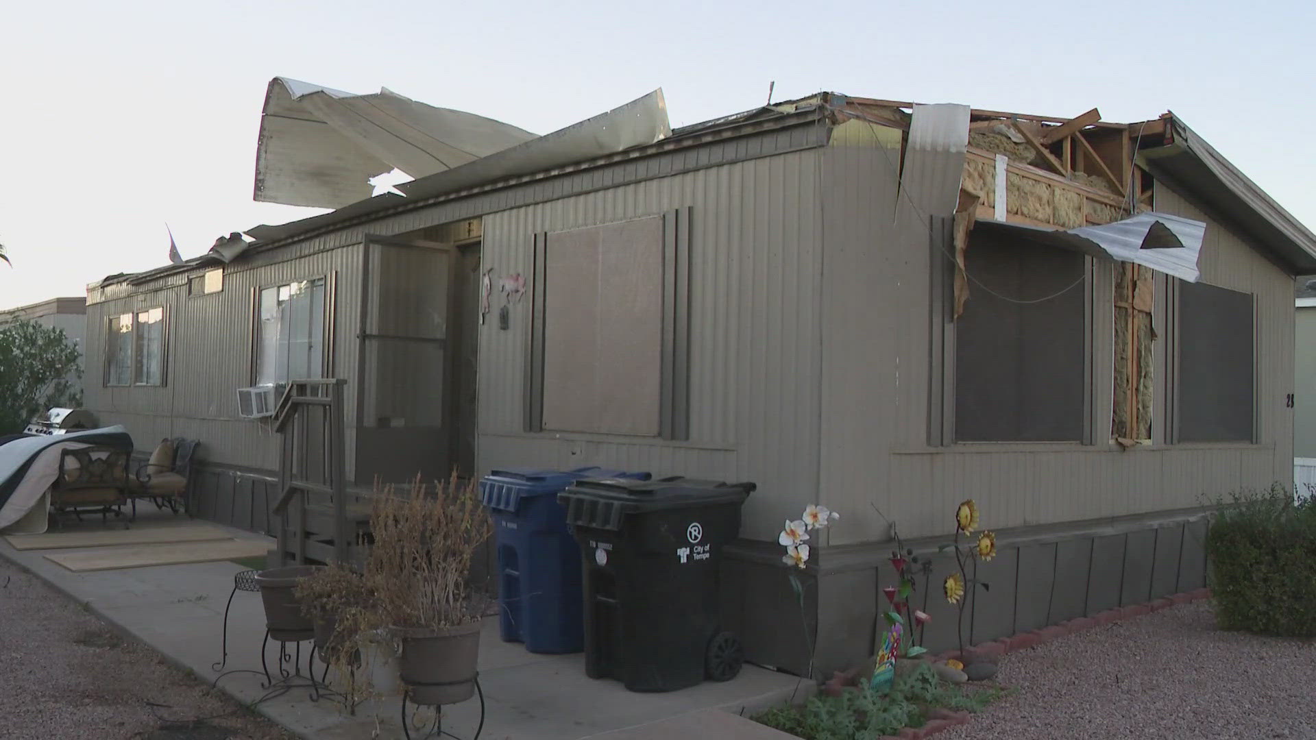 A Tempe family is facing mounting challenges after missing food assistance benefits this month, compounded by damage from a microburst that tore through their home.