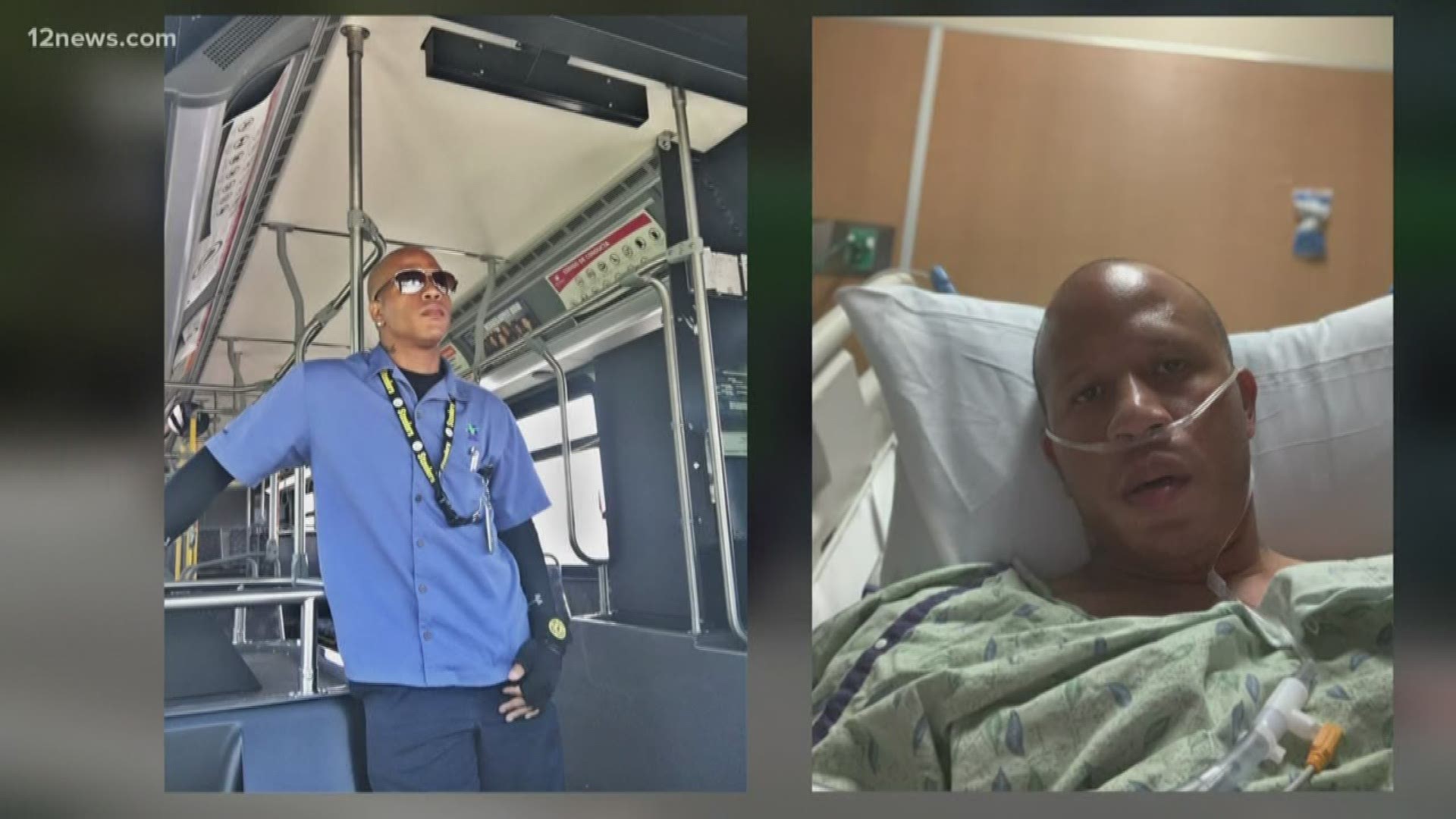 A bus driver is advocating for the safety of other transit workers after he came down with symptoms of COVID-19. He has since been hospitalized.