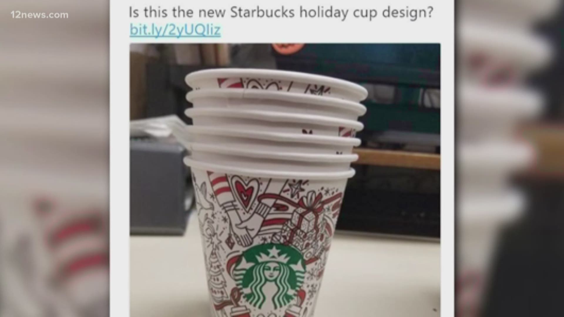 This picture popped up on Reddit showing the supposed 2017 Starbucks holiday cup design.
