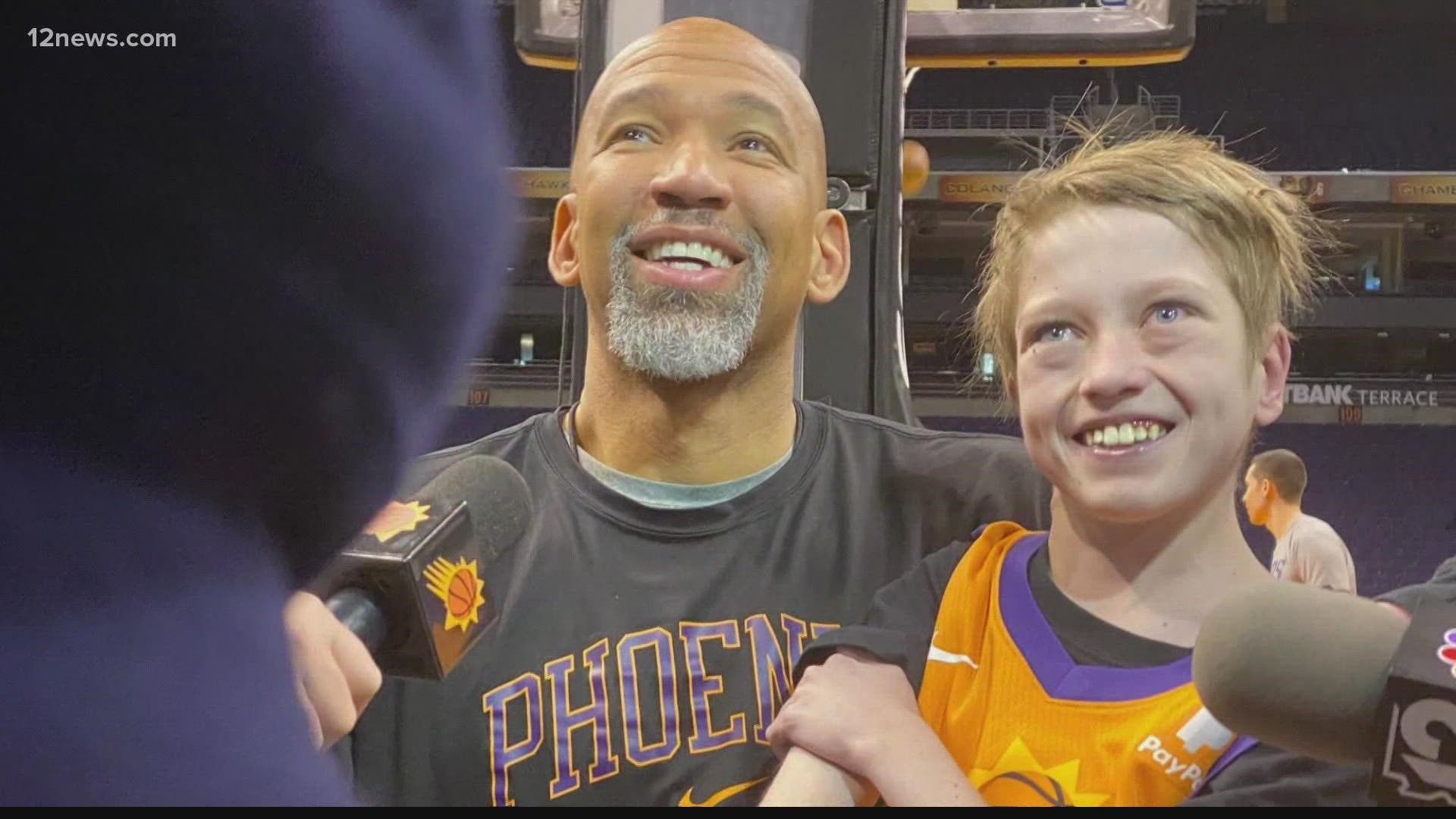 Nathan Garcia came to visit a Suns practice all the way from Perth, Australia while nearing the end of his life.