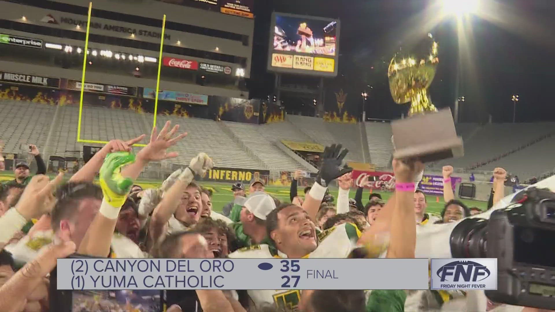 Canyon Del Oro is the 2023 4A high school football state champion! Here are extended highlights and postgame reaction from their win over Yuma Catholic
