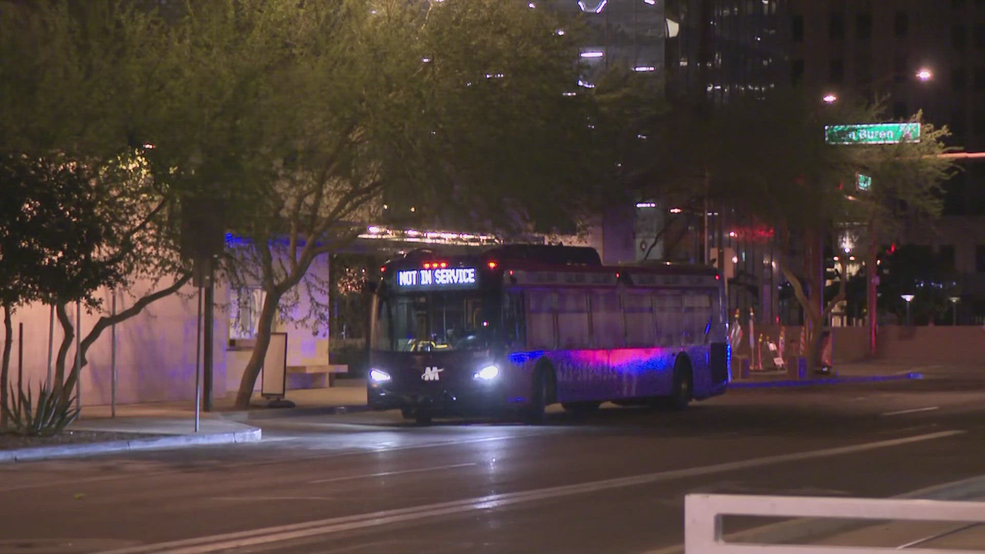 A pedestrian is dead after they were struck by a Phoenix city bus overnight on Tuesday, city police told 12News.