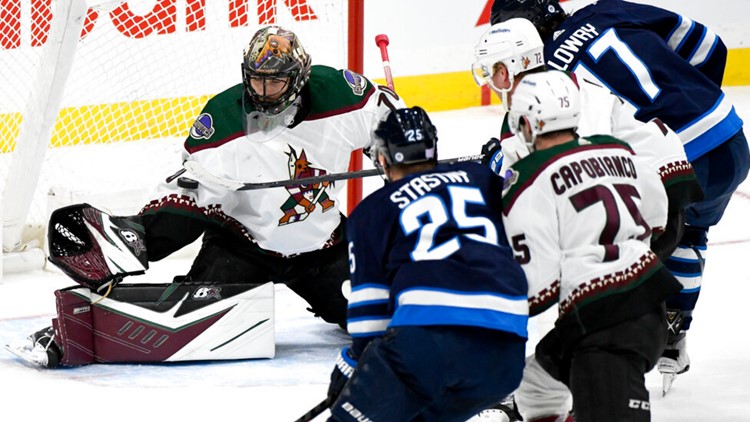 Vejmelka has 46 saves for 1st shutout, Coyotes beat Jets 1-0