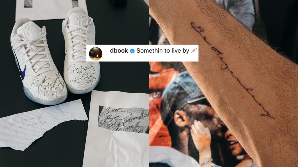 Devin Booker gets a Kobe Bryant message for his first tattoo 