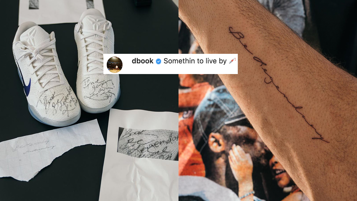 Devin Booker gets a Kobe Bryant message for his first tattoo