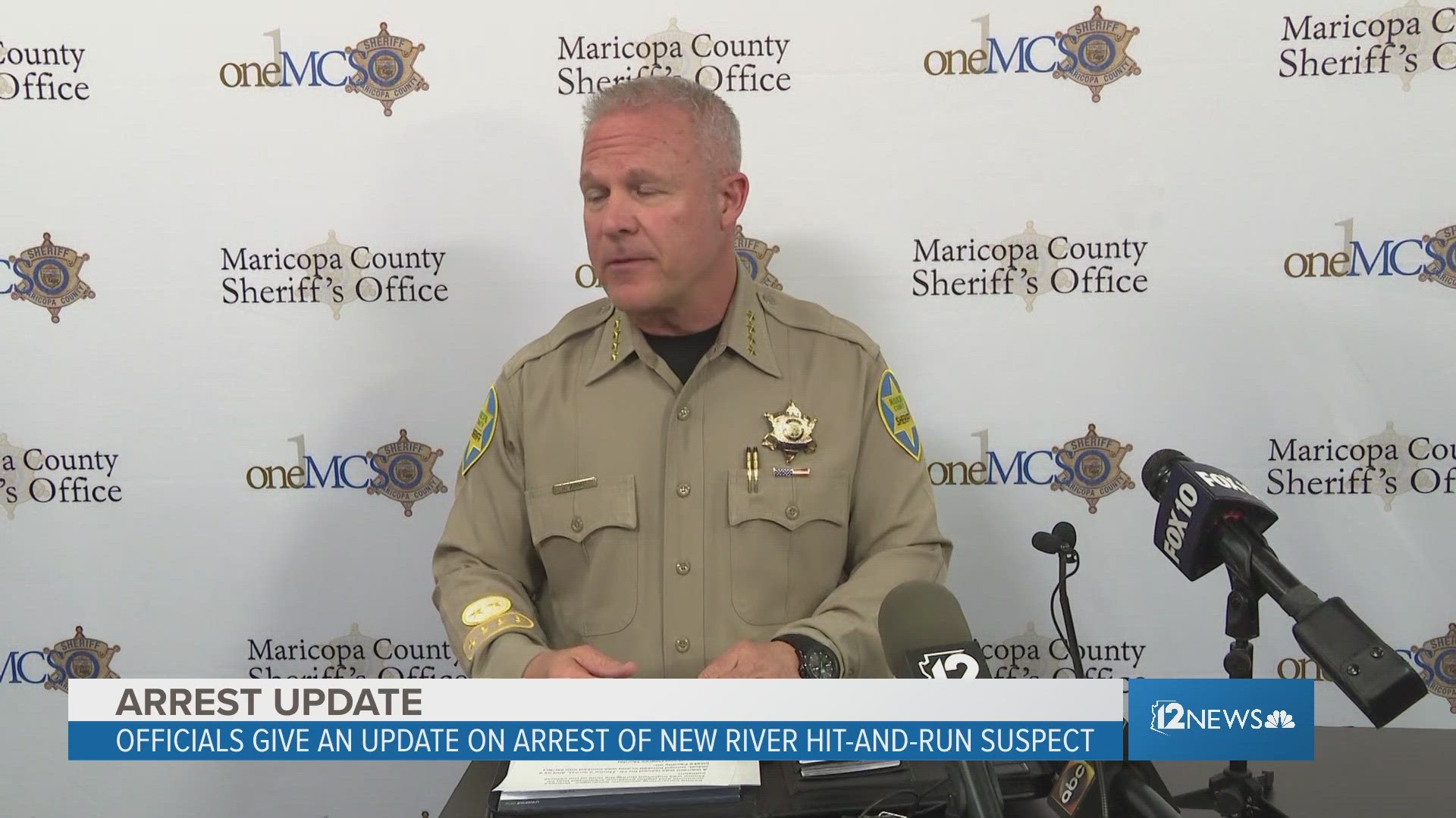 MCSO gives an update on the arrest of a hit-and-run suspect who allegedly killed a jogger with a vehicle belonging to a law enforcement official.