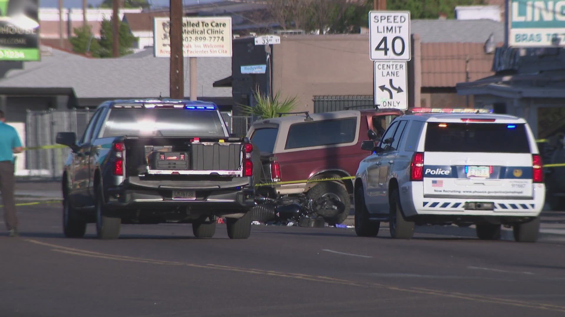 The crash happened near the intersection of 32nd Street and Thomas Road in Phoenix on Saturday afternoon.