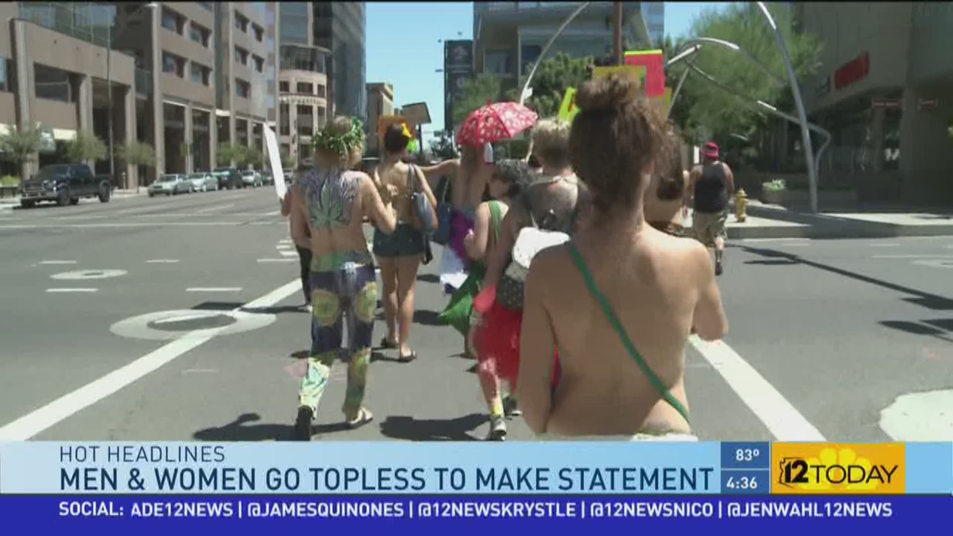 Women march for topless rights in Phoenix