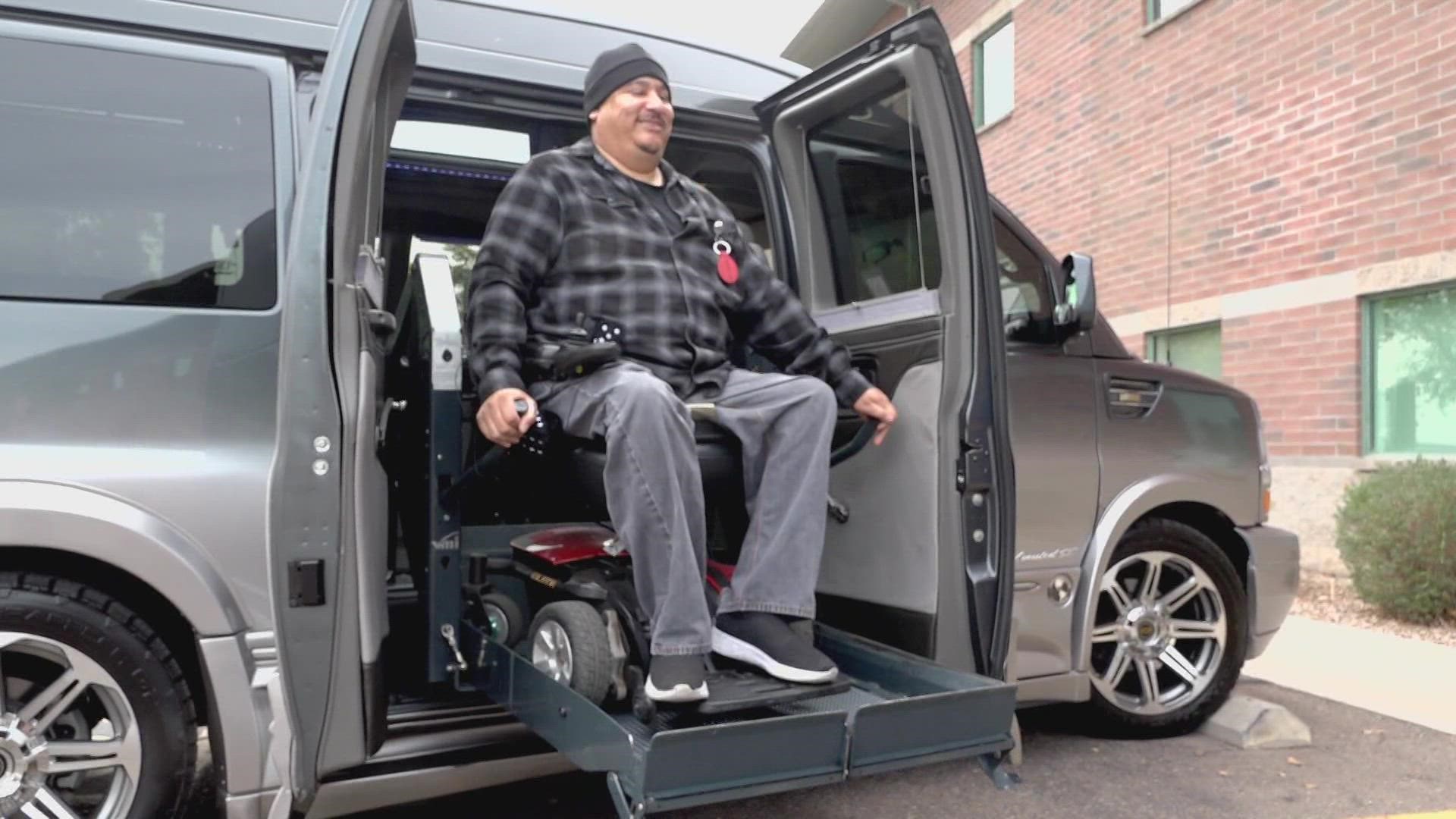 Phoenix firefighters fundraised for more than a year to gift a wheelchair-accessible van for an employee who has worked there for more than 20 years.