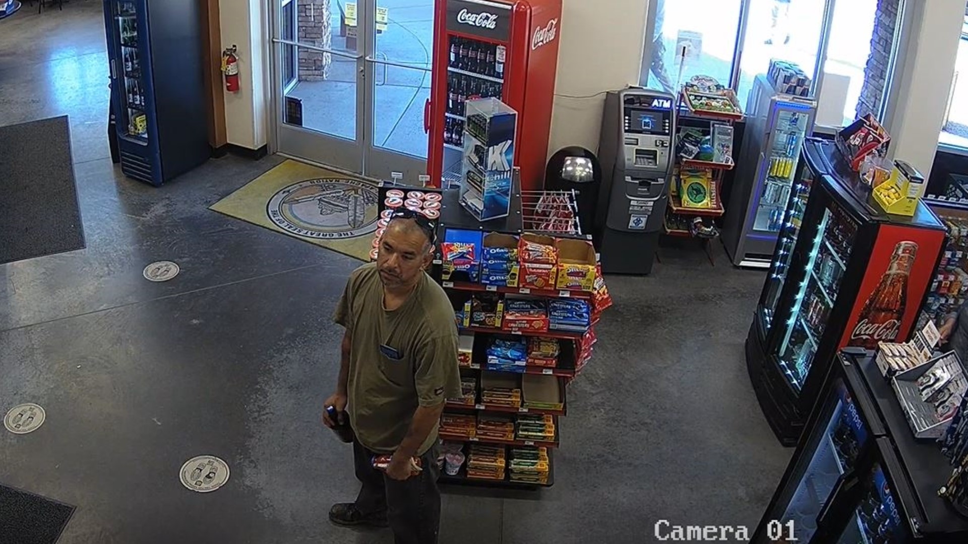 The images appear to show Valentin Rodriguez standing in line at a Camp Verde convenience store hours before Sgt. Preston Brogdon was shot.