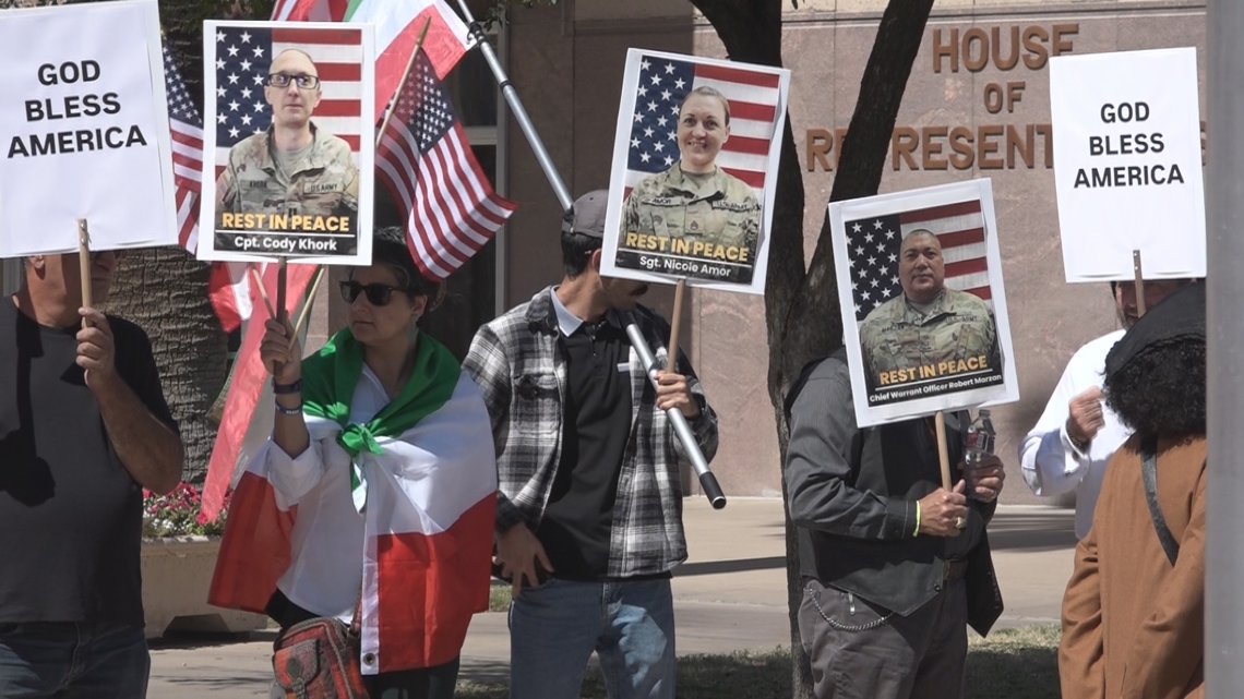 Iranian-Americans rally at Arizona State Capitol to honor fallen US troops